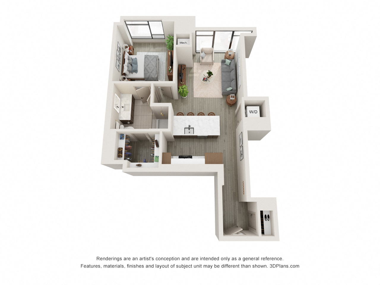 Floor plan layout diagram for A4